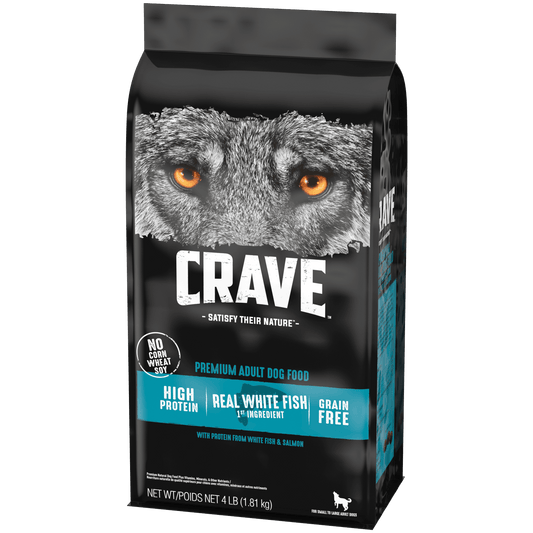 CRAVE™ Grain Free Adult Dry Dog Food with Protein from White Fish & Salmon